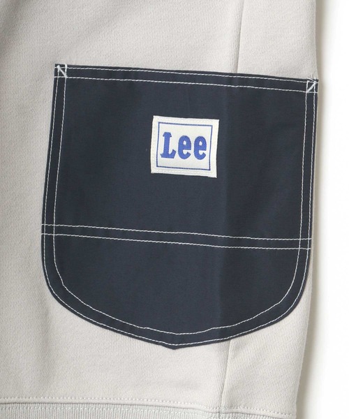 Lee(リー)の「Lee/リー ビッグシルエット サイドポケット スウェット トレーナー(スウェット・メンズ・グレー/ブラック/ベージュ・S/M/L/XL)」の9枚目の写真