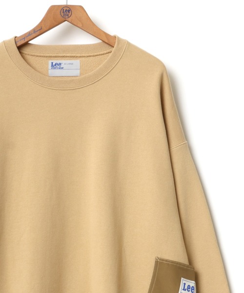 Lee(リー)の「Lee/リー ビッグシルエット サイドポケット スウェット トレーナー(スウェット・メンズ・グレー/ブラック/ベージュ・S/M/L/XL)」の6枚目の写真