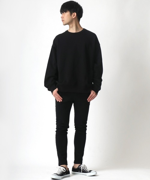 Lee(リー)の「Lee/リー ビッグシルエット サイドポケット スウェット トレーナー(スウェット・メンズ・グレー/ブラック/ベージュ・S/M/L/XL)」の13枚目の写真