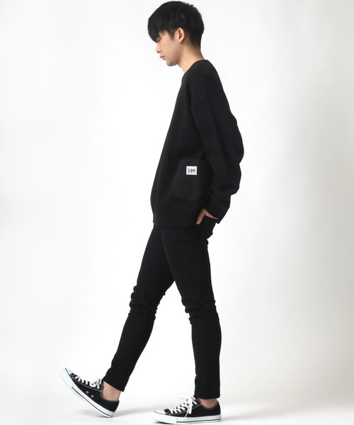 Lee(リー)の「Lee/リー ビッグシルエット サイドポケット スウェット トレーナー(スウェット・メンズ・グレー/ブラック/ベージュ・S/M/L/XL)」の14枚目の写真