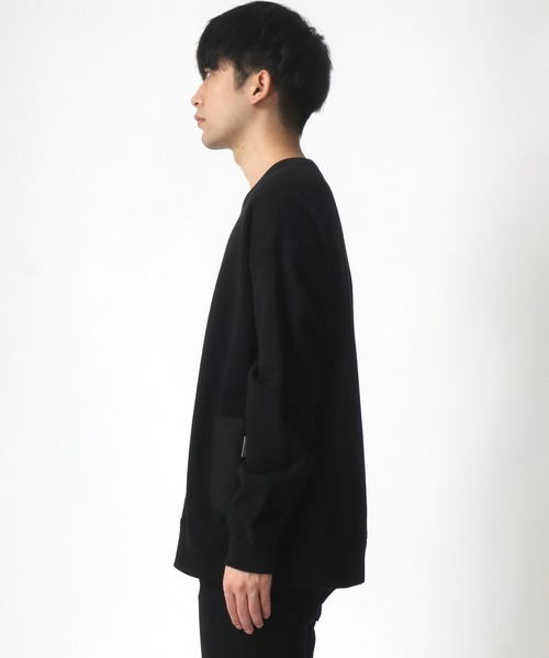 Lee(リー)の「Lee/リー ビッグシルエット サイドポケット スウェット トレーナー(スウェット・メンズ・グレー/ブラック/ベージュ・S/M/L/XL)」の18枚目の写真