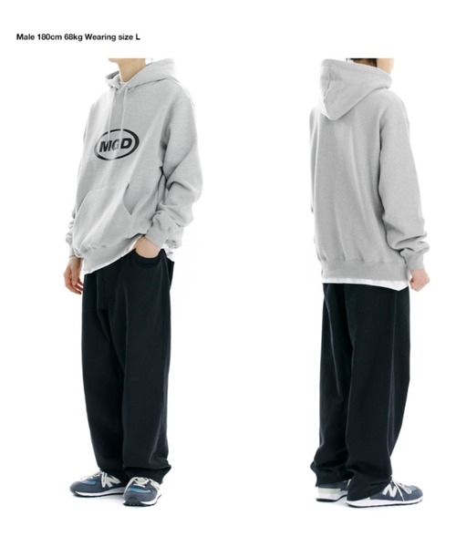 MAHAGRID(マハグリッド)の「A'GEM/9 × .kom『mahagrid/マハグリッド』MGD OVAL LOGO HOODIE/オーバルロゴ プルオーバーパーカー(パーカー・メンズ・ブラック/ネイビー/アイボリー/グレー・M/L)」の6枚目の写真