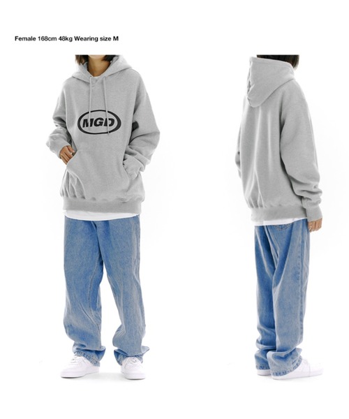MAHAGRID(マハグリッド)の「A'GEM/9 × .kom『mahagrid/マハグリッド』MGD OVAL LOGO HOODIE/オーバルロゴ プルオーバーパーカー(パーカー・メンズ・ブラック/ネイビー/アイボリー/グレー・M/L)」の18枚目の写真