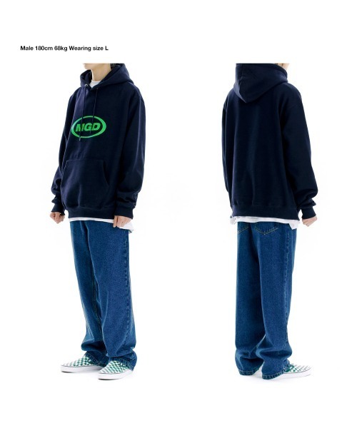 MAHAGRID(マハグリッド)の「A'GEM/9 × .kom『mahagrid/マハグリッド』MGD OVAL LOGO HOODIE/オーバルロゴ プルオーバーパーカー(パーカー・メンズ・ブラック/ネイビー/アイボリー/グレー・M/L)」の21枚目の写真