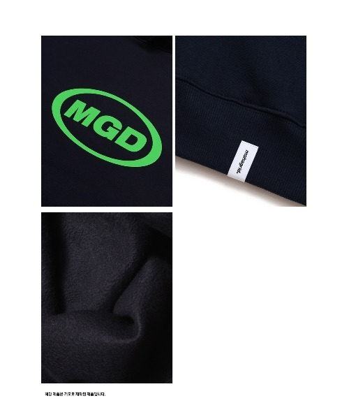MAHAGRID(マハグリッド)の「A'GEM/9 × .kom『mahagrid/マハグリッド』MGD OVAL LOGO HOODIE/オーバルロゴ プルオーバーパーカー(パーカー・メンズ・ブラック/ネイビー/アイボリー/グレー・M/L)」の14枚目の写真