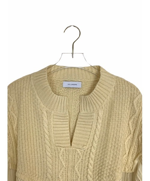 DOLLUPOOPS（ドールアップウップス）の「ニット×プリーツプルオーバー（ニット/セーター・レディース・ベージュ/カーキ/ブラック・38）」の20枚目の写真