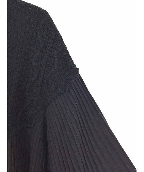 DOLLUPOOPS（ドールアップウップス）の「ニット×プリーツプルオーバー（ニット/セーター・レディース・ベージュ/カーキ/ブラック・38）」の19枚目の写真