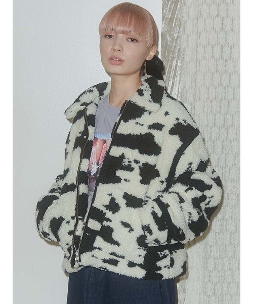merry jenny（メリージェニー）の「cowボアジャケット（その他アウター・レディース・ブラック/ブラウン・FREE）」の2枚目の写真