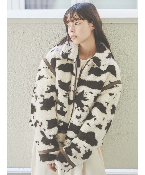 merry jenny（メリージェニー）の「cowボアジャケット（その他アウター・レディース・ブラック/ブラウン・FREE）」の3枚目の写真