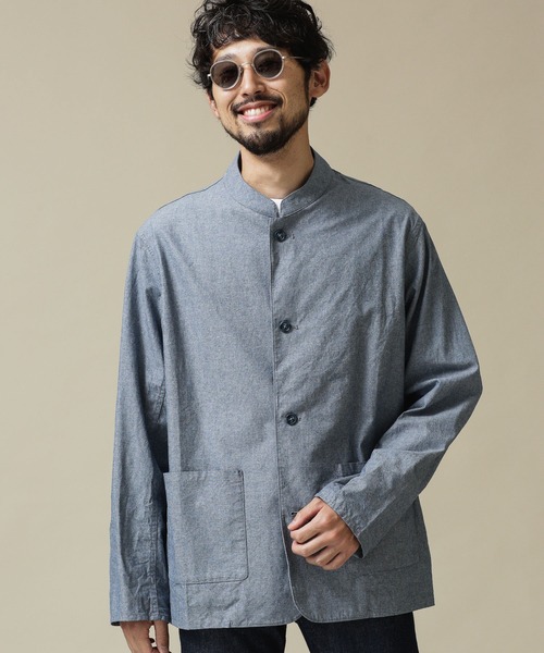 NANO universe（ナノユニバース）の「[shouter]スタンドカラーシャツ