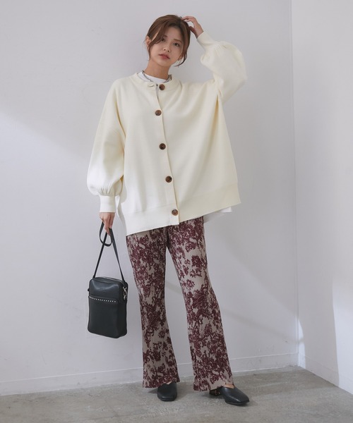 vis-`a-vis（ビサビ）の「【WEB限定】万能ミラノリブクルーネックざっくりカーディガン（カーディガン/ボレロ・レディース・ブラック/ピンク/キナリ/ベージュ系その他/ターコイズブルー・FREE）」の13枚目の写真