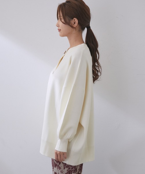 vis-`a-vis（ビサビ）の「【WEB限定】万能ミラノリブクルーネックざっくりカーディガン（カーディガン/ボレロ・レディース・ブラック/ピンク/キナリ/ベージュ系その他/ターコイズブルー・FREE）」の15枚目の写真