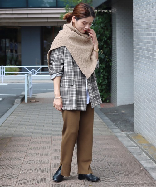 JOURNAL STANDARD(ジャーナルスタンダード)の「ウォッシャブルウールケーブルネックウォーマー◆(ネックウォーマー/スヌード・レディース・グレー/ブラウン/ナチュラル/カーキ・FREE)」の5枚目の写真