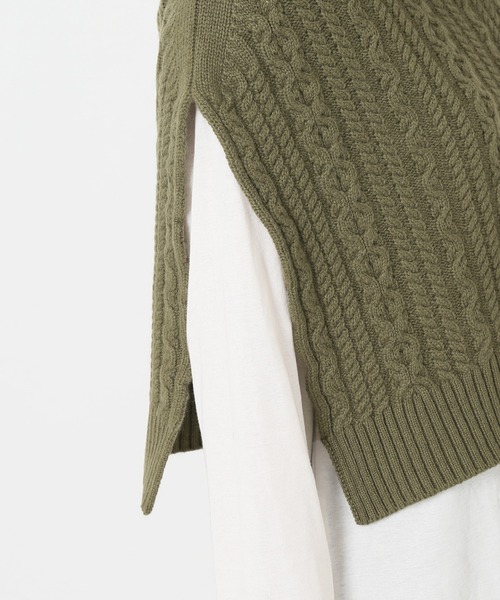 JOURNAL STANDARD(ジャーナルスタンダード)の「ウォッシャブルウールケーブルネックウォーマー◆(ネックウォーマー/スヌード・レディース・グレー/ブラウン/ナチュラル/カーキ・FREE)」の10枚目の写真