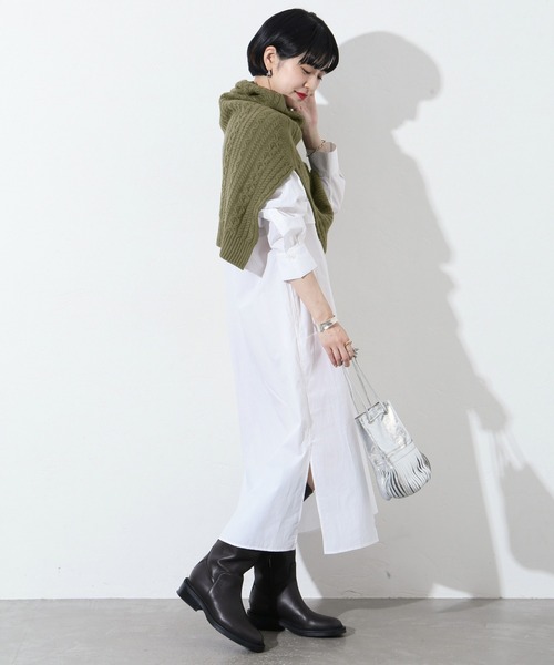 JOURNAL STANDARD(ジャーナルスタンダード)の「ウォッシャブルウールケーブルネックウォーマー◆(ネックウォーマー/スヌード・レディース・グレー/ブラウン/ナチュラル/カーキ・FREE)」の16枚目の写真