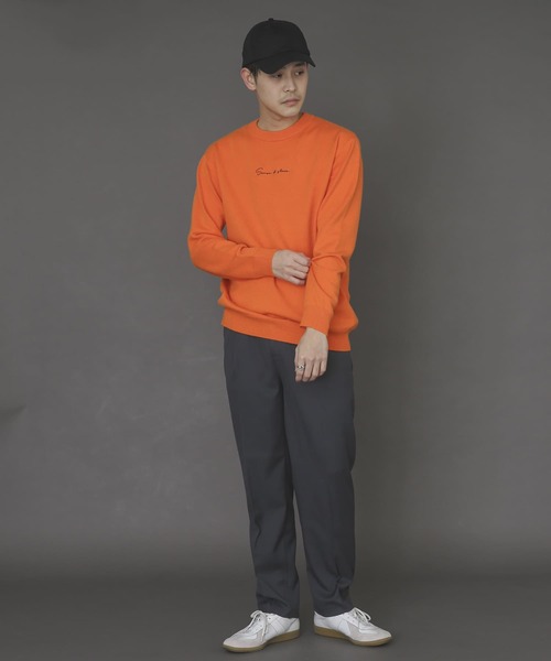 SENSE OF PLACE by URBAN RESEARCH（センスオブプレイスバイアーバンリサーチ）の「シシュウストレッチクルーネックセーター（ニット/セーター・メンズ・グリーン/オレンジ/ブラック/ブラウン/ブルー/ホワイト系その他/アイボリー・MEDIUM/LARGE）」の11枚目の写真