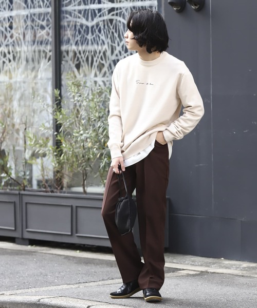 SENSE OF PLACE by URBAN RESEARCH（センスオブプレイスバイアーバンリサーチ）の「シシュウストレッチクルーネックセーター（ニット/セーター・メンズ・グリーン/オレンジ/ブラック/ブラウン/ブルー/ホワイト系その他/アイボリー・MEDIUM/LARGE）」の21枚目の写真