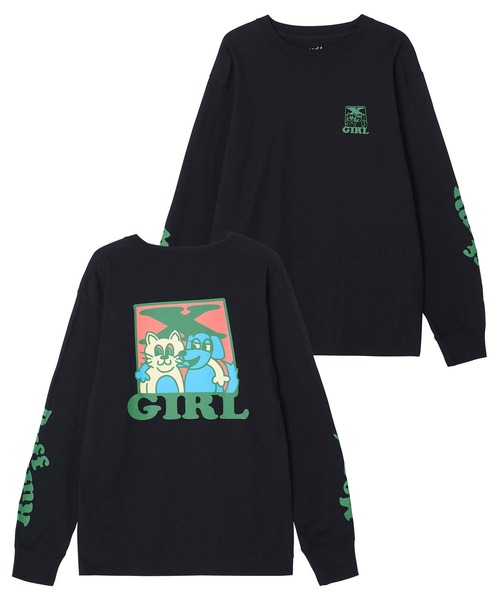 X-girl(エックスガール)の「CAT & DOG L/S TEE(Tシャツ/カットソー・レディース・ブラウン/ホワイト/ブラック・S/XL/L/M)」の20枚目の写真