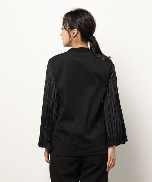 TOGA PULLA（トーガ　プルラ）の「TOGA PULLA Polyester taffeta jersey L/S TP12-JK281（シャツ/ブラウス・レディース・ブラック/オフホワイト/ネイビー・36）」の9枚目の写真