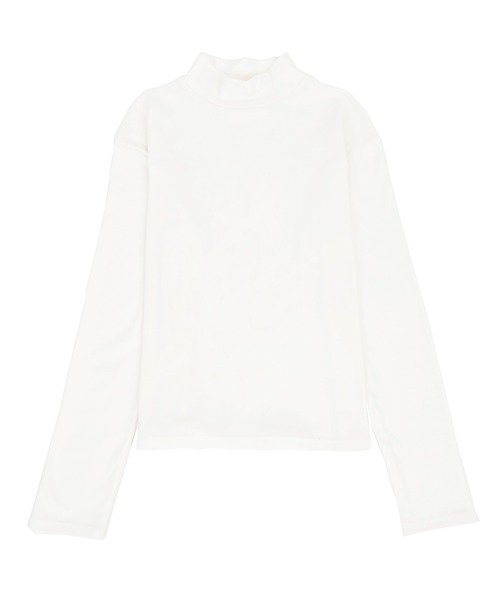 PUNYUS（プニュズ）の「ハイネックロンＴ（Tシャツ/カットソー・レディース・ブラック/ホワイト・1/4/3/2）」の15枚目の写真