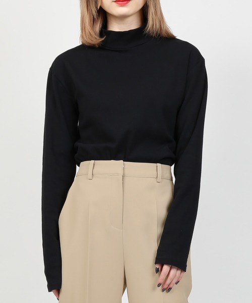 PUNYUS（プニュズ）の「ハイネックロンＴ（Tシャツ/カットソー・レディース・ブラック/ホワイト・1/4/3/2）」の16枚目の写真