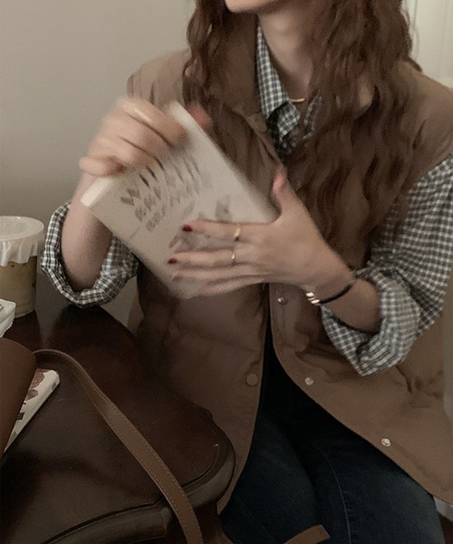 aimoha（アイモハ）の「エコダウンベスト（ダウンベスト・レディース・チョコ/ベージュ/グリーン/ブラック・FREE）」の21枚目の写真