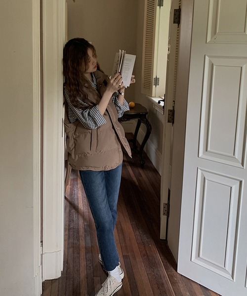 aimoha（アイモハ）の「エコダウンベスト（ダウンベスト・レディース・チョコ/ベージュ/グリーン/ブラック・FREE）」の10枚目の写真