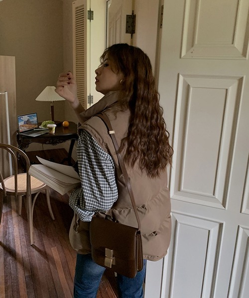 aimoha（アイモハ）の「エコダウンベスト（ダウンベスト・レディース・チョコ/ベージュ/グリーン/ブラック・FREE）」の8枚目の写真