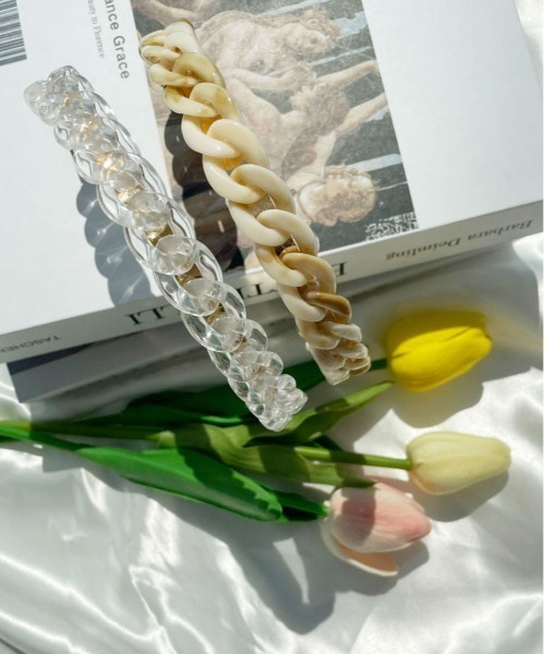 PairPair（ペアペア）の「アクリルツイストカチューシャ（カチューシャ・レディース・ベージュ/クリア・FREE）」の8枚目の写真