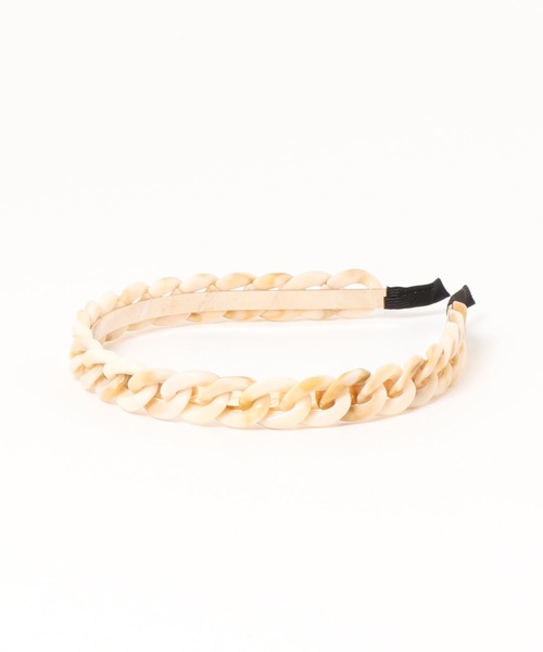 PairPair（ペアペア）の「アクリルツイストカチューシャ（カチューシャ・レディース・ベージュ/クリア・FREE）」の6枚目の写真