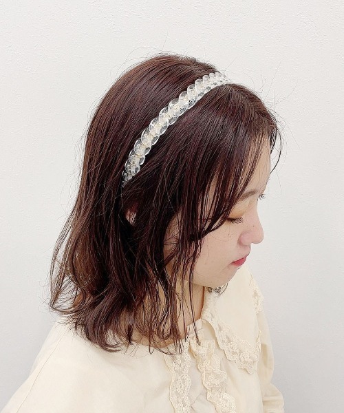 PairPair（ペアペア）の「アクリルツイストカチューシャ（カチューシャ・レディース・ベージュ/クリア・FREE）」の15枚目の写真