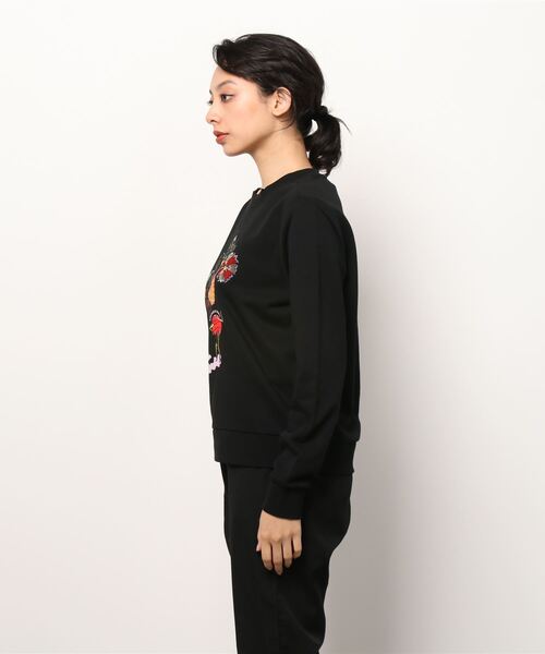 MAISON SCOTCH(メゾンスコッチ)の「クルーネック グラフィックスウェット【164926】(スウェット・レディース・ブラウン/ブラック・X-SMALL/SMALL)」の7枚目の写真