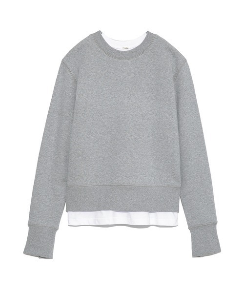 Mila Owen（ミラオーウェン）の「袖スリットトレーナー×カットドッキングトップス（スウェット・レディース・ベージュ/カーキ/グレー/ピンク・0/1）」の10枚目の写真