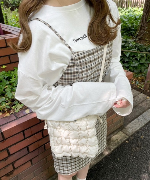 Heather(ヘザー)の「あいねねロゴユルTEE 257755(Tシャツ/カットソー・レディース・オフホワイト/ベージュ/チャコールグレー・FREE)」の9枚目の写真