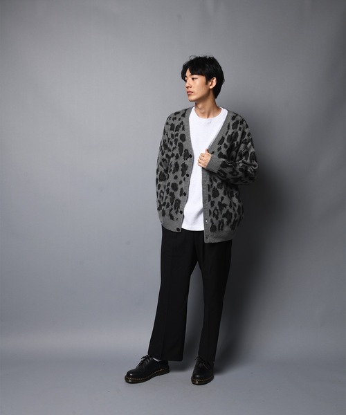 JACKROSE(ジャックローズ)の「JE モヘアタッチヒョウ柄ニットカーディガン(カーディガン/ボレロ・メンズ・ブラック/ベージュ・L/M)」の17枚目の写真