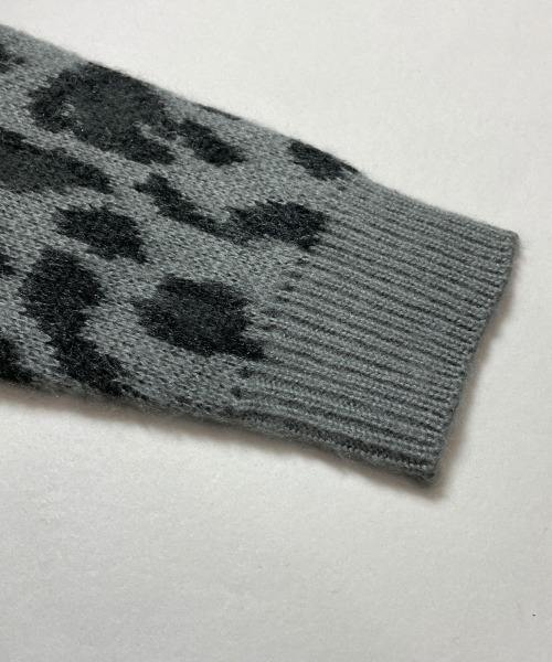 JACKROSE(ジャックローズ)の「JE モヘアタッチヒョウ柄ニットカーディガン(カーディガン/ボレロ・メンズ・ブラック/ベージュ・L/M)」の4枚目の写真