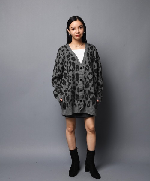 JACKROSE(ジャックローズ)の「JE モヘアタッチヒョウ柄ニットカーディガン(カーディガン/ボレロ・メンズ・ブラック/ベージュ・L/M)」の20枚目の写真