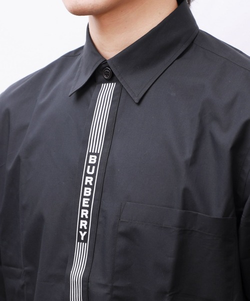 BURBERRY(バーバリー)の「BURBERRY CHATFIELD SHIRTS バーバリー チャットフィールド 前立てロゴ シャツ(シャツ/ブラウス・メンズ・ブラック・MEDIUM)」の3枚目の写真