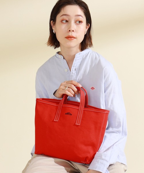 Ray BEAMS（レイビームス）の「DANTON / キャンバズ トートバッグ（トートバッグ・レディース・ブラック/レッド/マスタード/チャコールグレー/ダークグリーン/オレンジ系/グリーン/イエロー/ホワイト・ONE SIZE）」の8枚目の写真