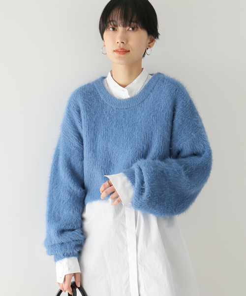 JOINT WORKS(ジョイントワークス)の「J-フェザーヤーンショートプルオーバー(ニット/セーター・レディース・ライトグレー/ピンク/ブルー・FREE)」の6枚目の写真
