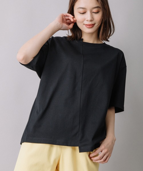 Munich（ミューニック）の「40/2コットンジャージーＴシャツ（Tシャツ/カットソー・レディース・ブラック/グリーン/ホワイト/ライトベージュ・FREE）」の2枚目の写真