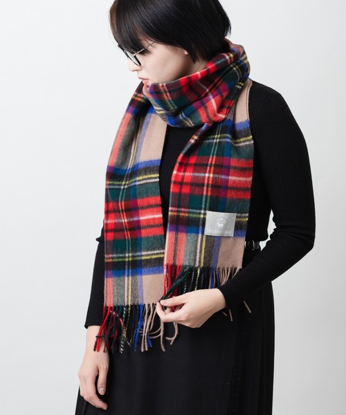 Jubilee Fabric（ジュビリーファブリック）の「内モンゴル 子羊のラムウール 35×200 cm 100% マフラー（ストール/ショール・レディース・ブラック/グレー/ナチュラル/グレイッシュベージュ・FREE）」の4枚目の写真