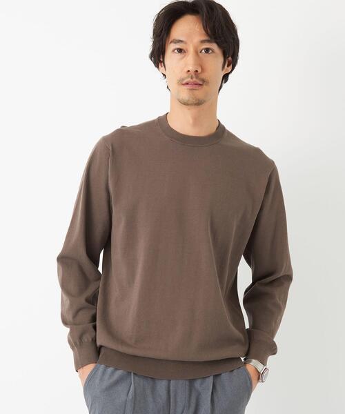green label relaxing（グリーンレーベルリラクシング）の「天竺 クルーネック ニット -ウォッシャブル-（ニット/セーター・メンズ・ベージュ/グレー/ネイビー・S/XL/L/M）」の2枚目の写真