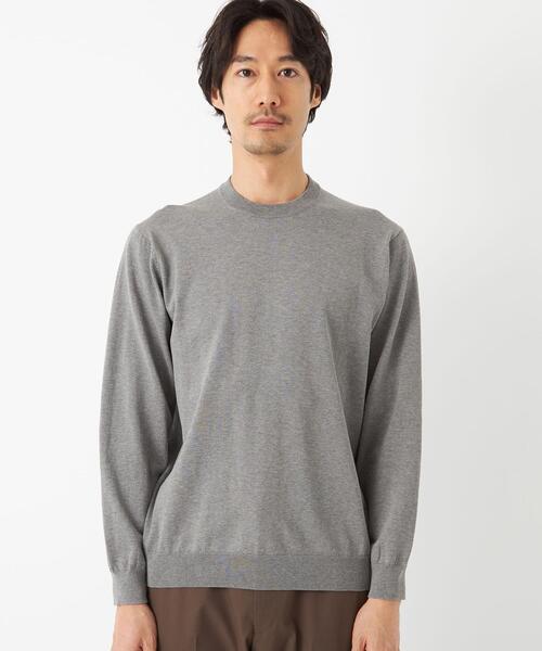 green label relaxing（グリーンレーベルリラクシング）の「天竺 クルーネック ニット -ウォッシャブル-（ニット/セーター・メンズ・ベージュ/グレー/ネイビー・S/XL/L/M）」の5枚目の写真