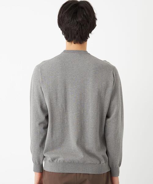 green label relaxing（グリーンレーベルリラクシング）の「天竺 クルーネック ニット -ウォッシャブル-（ニット/セーター・メンズ・ベージュ/グレー/ネイビー・S/XL/L/M）」の7枚目の写真