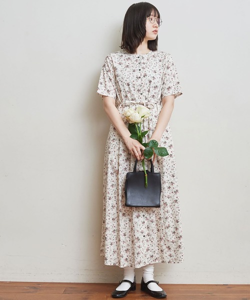 希少　フィグロンドン　figlondon オーバーオール　総柄　グリーン 50%OFF】fig london フィグロンドン LINEN grass river dress 70