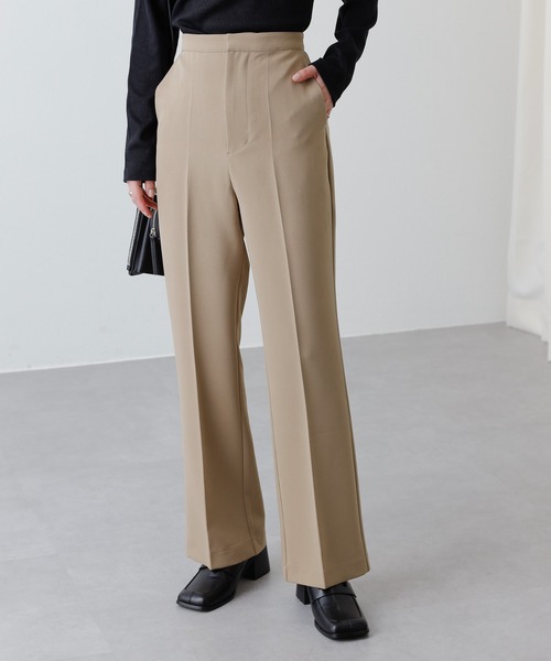 COLONY 2139(コロニートゥーワンスリーナイン)の「ストレッチイージーケアパンツ(フレア)/フレアパンツ(その他パンツ・レディース・ブラック/グリーン/キャメル・LARGE/SMALL/MEDIUM)」の1枚目の写真