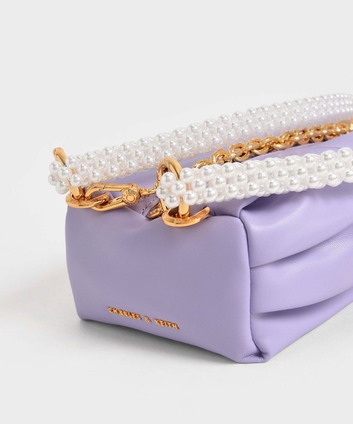 CHARLES &amp; KEITH ショルダーバッグ ハンドバッグ　パープル 紫 Charles and Keith（ショルダーバッグ ・ パープル/紫色系）のフリマ
