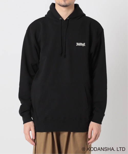 417 EDIFICE SELECT（フォーワンセブンエディフィスセレクト）の「【Hot-Dog PRESS / ホットドッグプレス】別注 COVER PHRASE SWEATパーカー（パーカー・メンズ・ブラック/グリーン・MEDIUM/LARGE）」の5枚目の写真