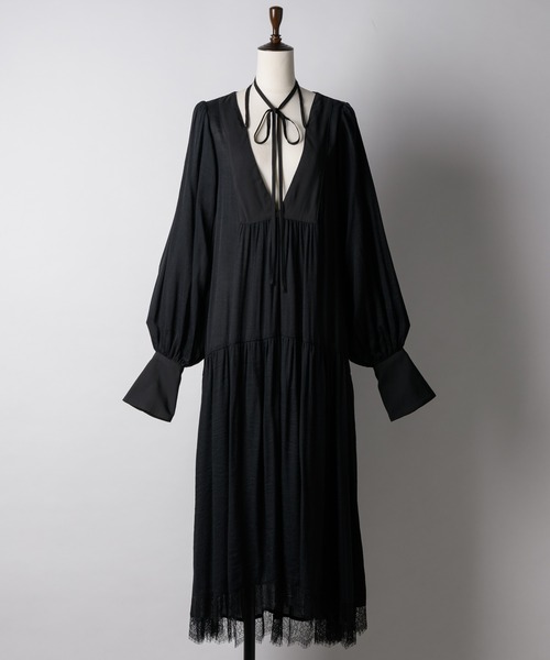 longチョーカーカフタンワンピース 新品 ラベルエチュード 2022SS LONG